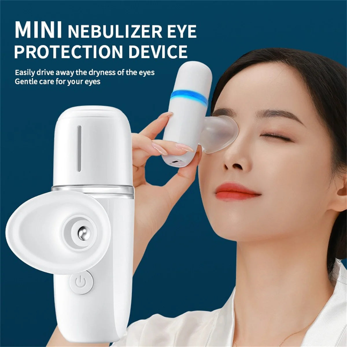 3-in-1 Portable Eye Massager with Nano Mist Nebulizer | USB Eye Massager Device QXL