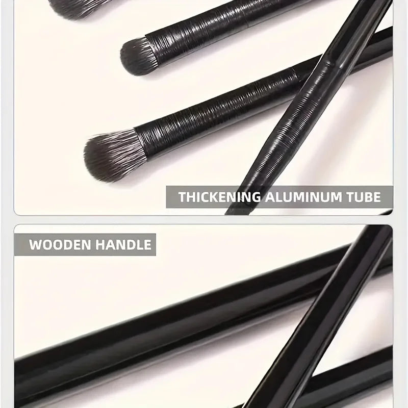 7-Pc Makeup Brush Set + Powder Puff | Soft Travel Kit Makeup Brush Set QXL