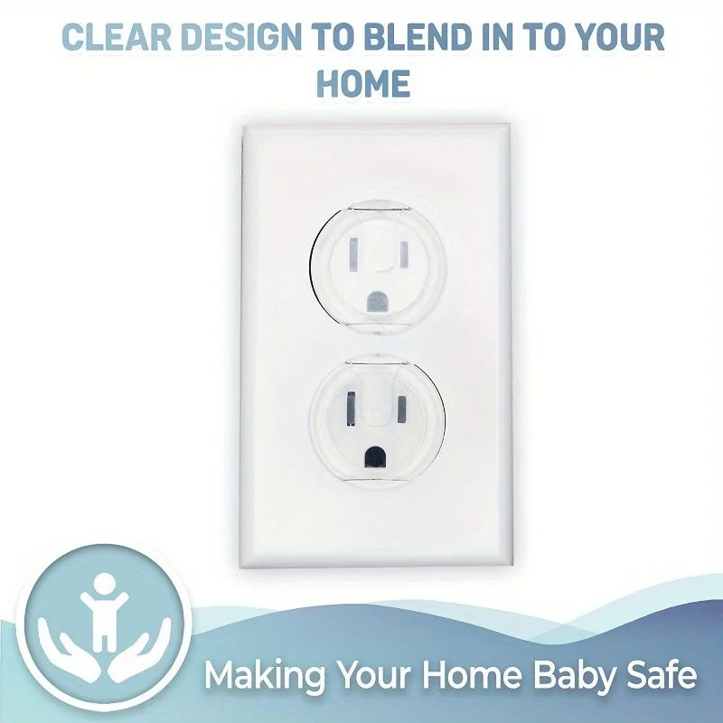 20-Pack Square Electrical Outlet Covers with Hidden Handle Electrical Outlet Covers QXL