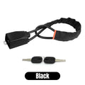 Steering Wheel & Seat Belt Lock | Anti-Theft 3 Keys Car SUV Steering Wheel Lock QXL black