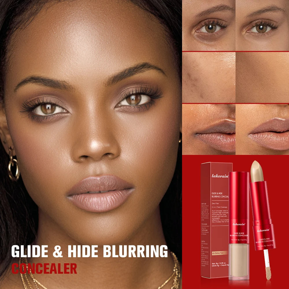 2-in-1 Liquid Concealer Balm Stick | High Coverage, Long-Lasting Liquid Concealer Stick QXL