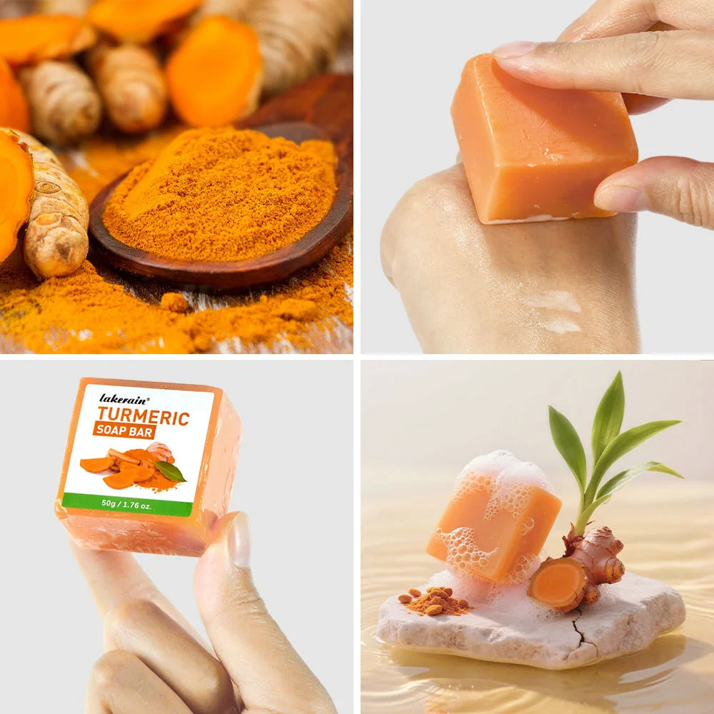 Turmeric Kojic Acid Soap Bar | Natural Exfoliating Skin Cleanser Natural Soap Bar QXL