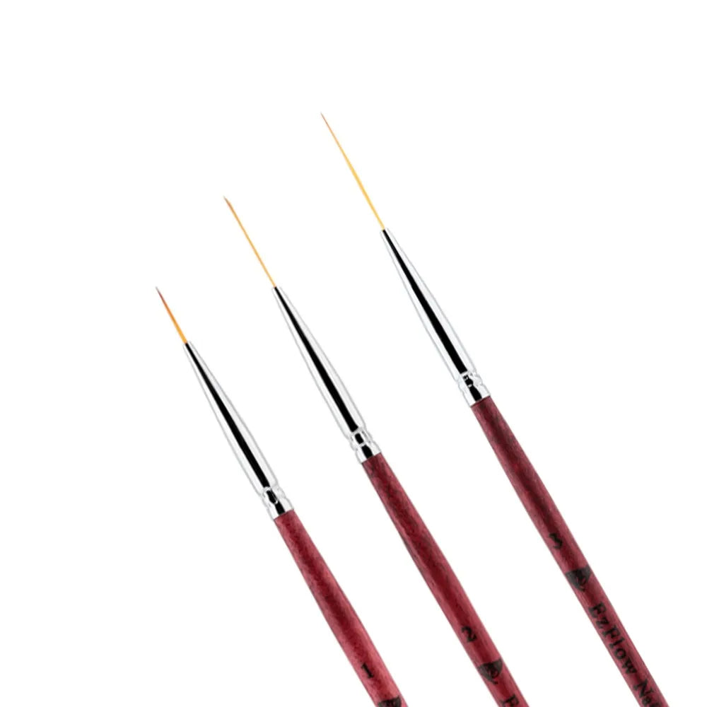 3-Pc Nail Art Liner Brush Set | Fine Detail Drawing Pens Nail Art Liner Brush QXL