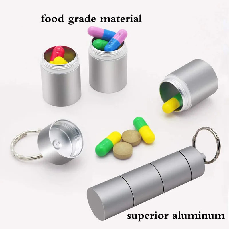 Mini Aluminum Waterproof Pill Box | 3-Grid Travel Organizer Pill Organizer Case QXL