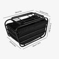 Carbon Steel Enclosed Bike Pet Carrier Basket – Rear Rack Bike Pet Carrier Basket QXL Black
