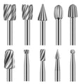 10-Pc HSS Rotary File Set | Engraving & Milling Cutters Rotary File Set QXL 10PCS