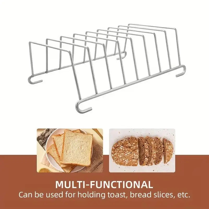 Stainless Steel Toast Rack | Multi-Slot Bread Cooling Stand Toast Rack QXL