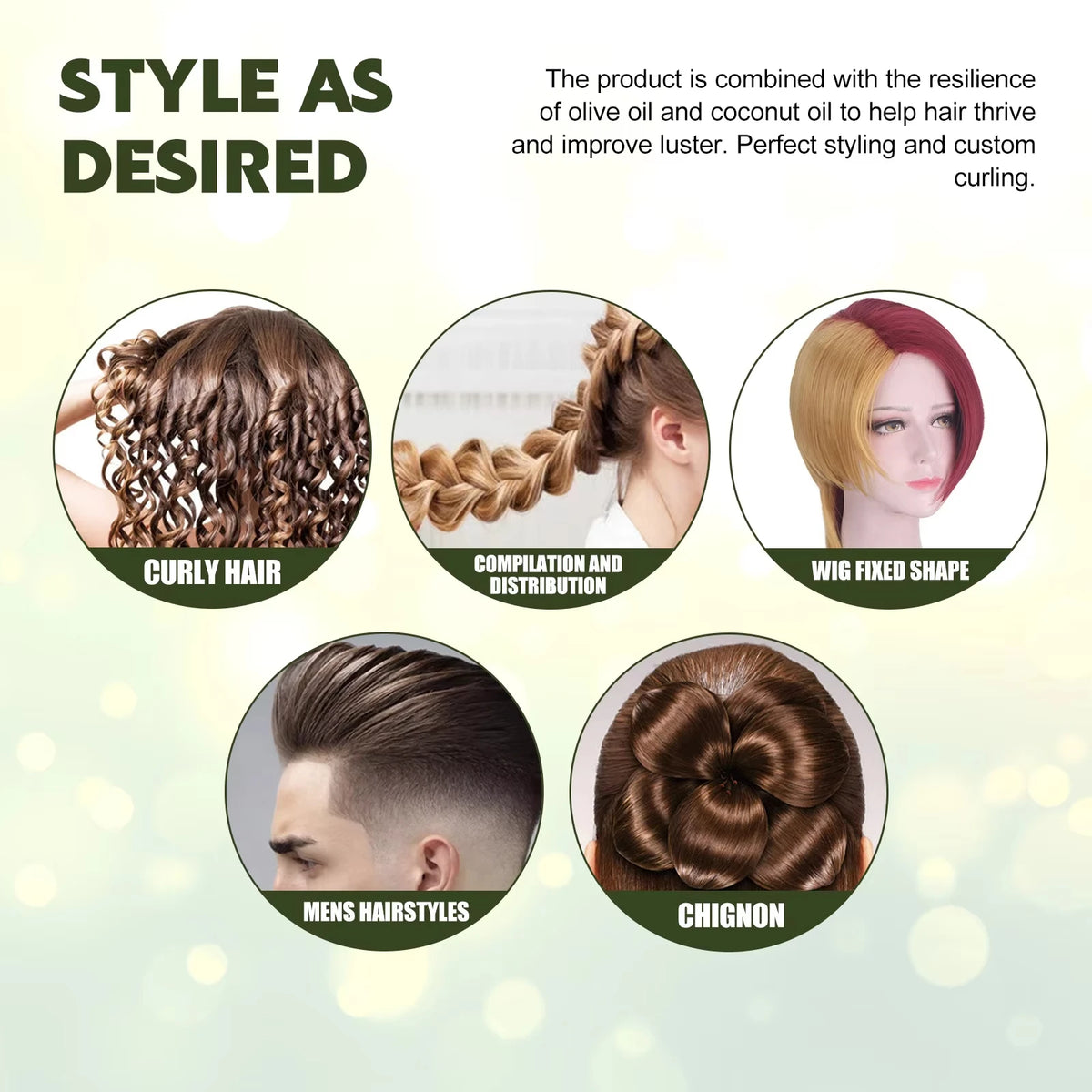 EELHOE 100ml Elastin Curl Mousse | Moisturizing Styling Cream Curl Styling Mousse QXL