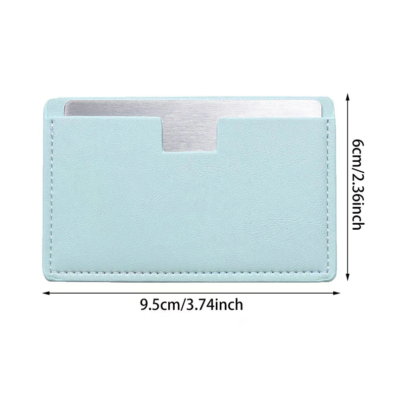 Shatterproof Pocket Makeup Mirror | PU Leather Card Mirror Pocket Makeup Mirror QXL