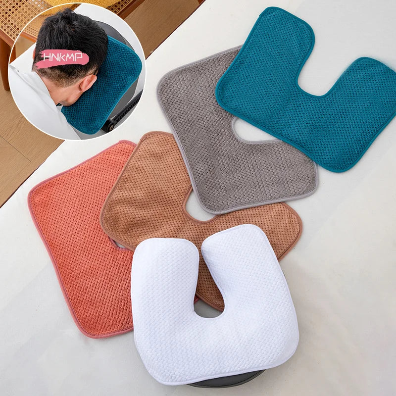 Coral Fleece U-Shaped Facial Pillow Cover | Spa & Massage Facial Pillow Cover QXL