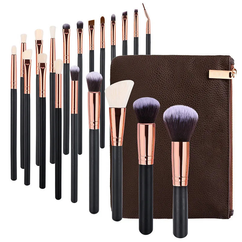 20-Piece Black Makeup Brush Set | Foundation & Eyeshadow Makeup Brush Set QXL