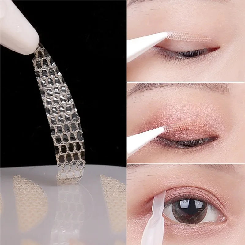 Mesh-Lace Double Eyelid Tape | Invisible Waterproof Stickers Eyelid Tape QXL