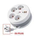 EU Power Strip 4 Outlets USB USB-C | 2.8m Retractable Cable EU Power Strip QXL EU Plug
