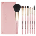 Zoreya 7-Piece Makeup Brush Set | Foundation & Eyeshadow Makeup Brush Set QXL New Pink 7 Makeup Br