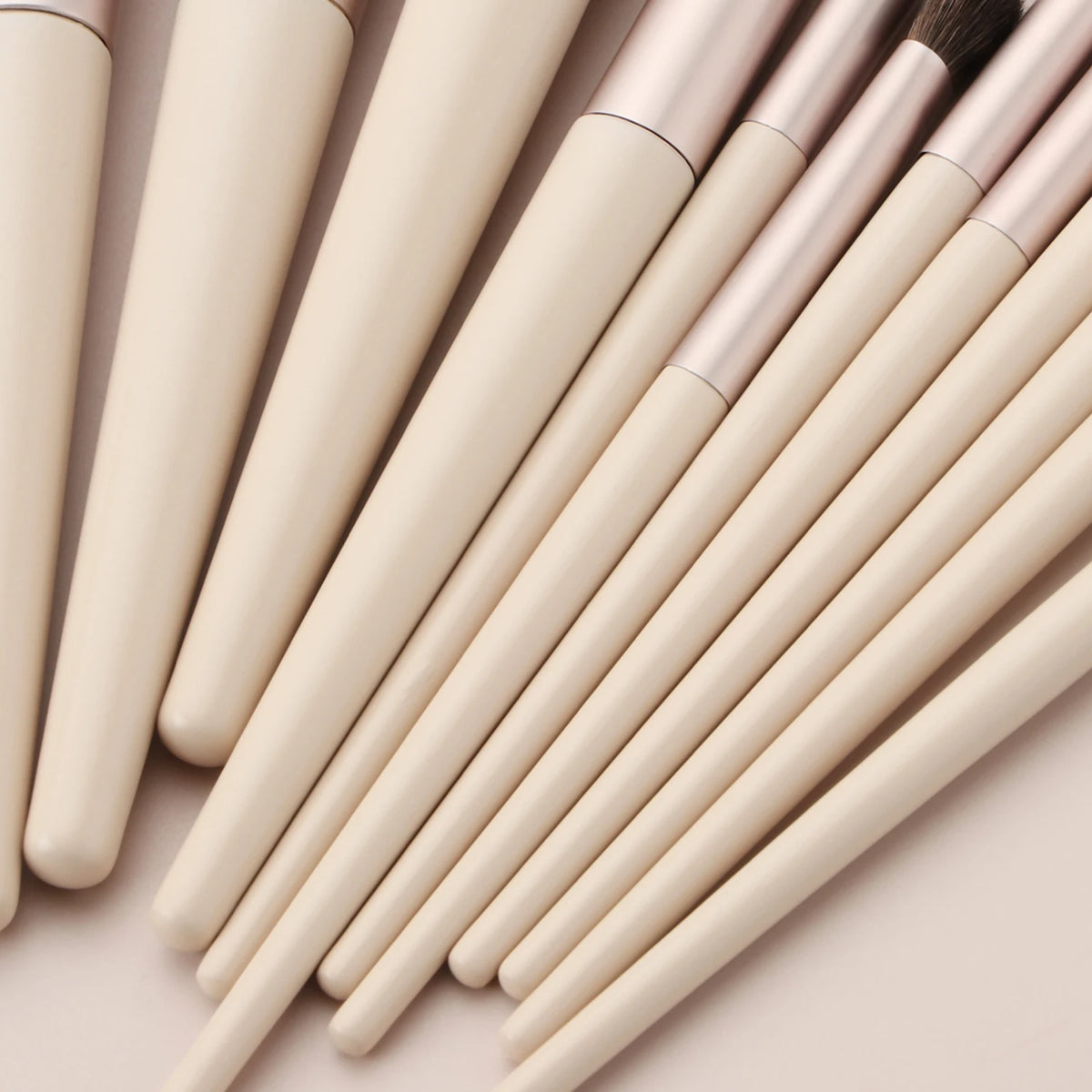 Ronshadow 12-Pc Cream Yellow Makeup Brush Set | Soft Bristles Makeup Brush Set QXL