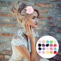20-Pc 3D Chiffon Rose Flower Hair Clips | Wedding & Party Set Floral Hair Clips QXL Default Title