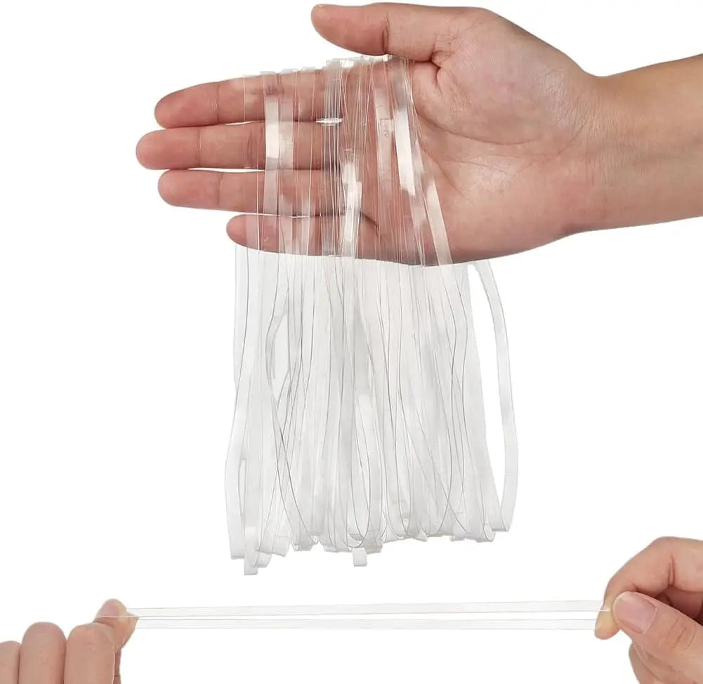 42-Pack Clear Large Rubber Bands 7.4" Heavy Duty Elastic Bulk Elastic Rubber Bands QXL AECH04-13305