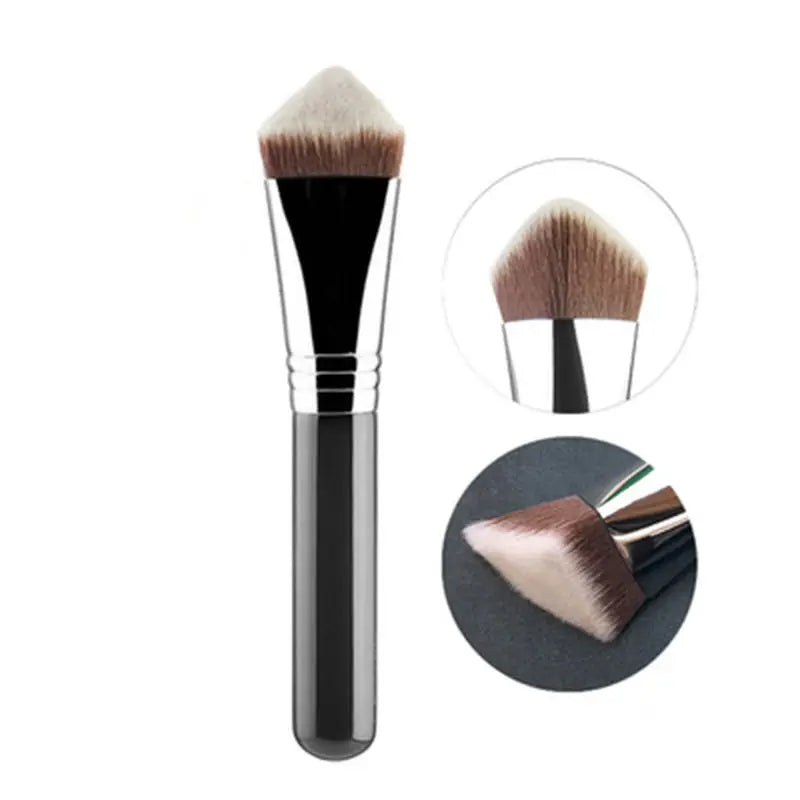 MOZHOU Kabuki Foundation Brush | Vegan Angled Synthetic Bristles Kabuki Foundation Brush QXL