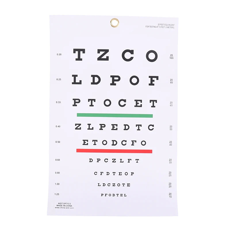 BMPEIC Snellen Eye Chart – Waterproof PVC Vision Test Wall Chart Vision Test Chart QXL