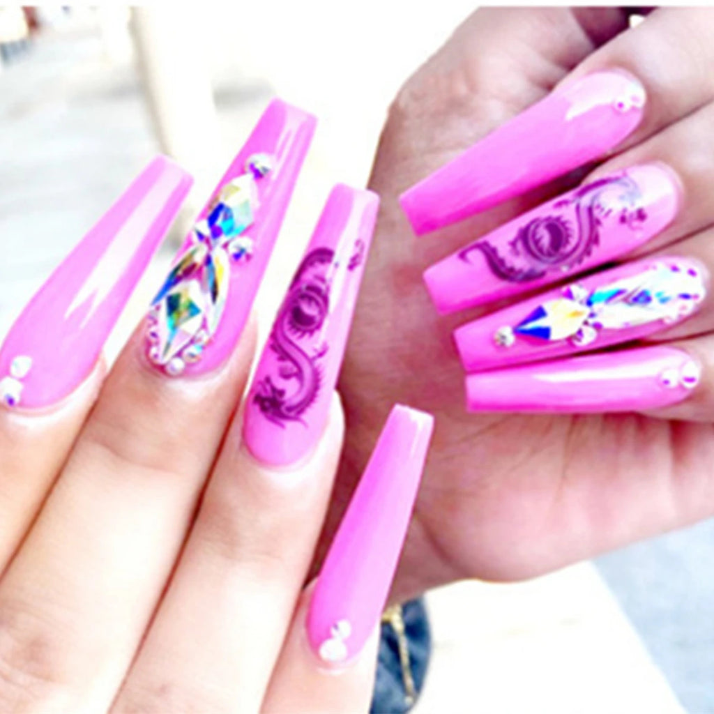 3D Punk Snake Nail Art Stickers | Self-Adhesive Decals Nail Art Stickers QXL