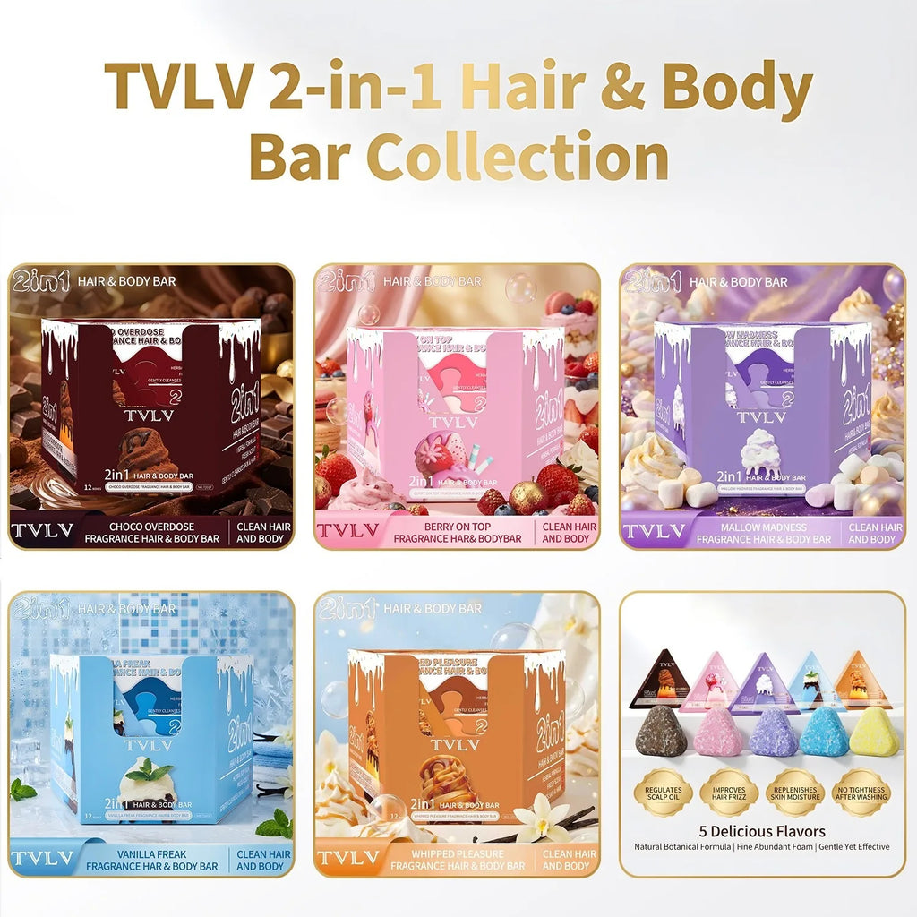 2-in-1 Fruit-Scented Handmade Shampoo & Shower Soap Bar Shampoo Soap Bar QXL