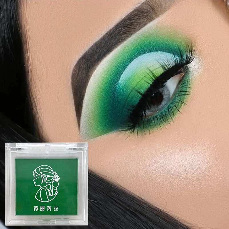 VERONNI Matte Green Eyeshadow | Long-Lasting Single Color Eyeshadow Palette QXL