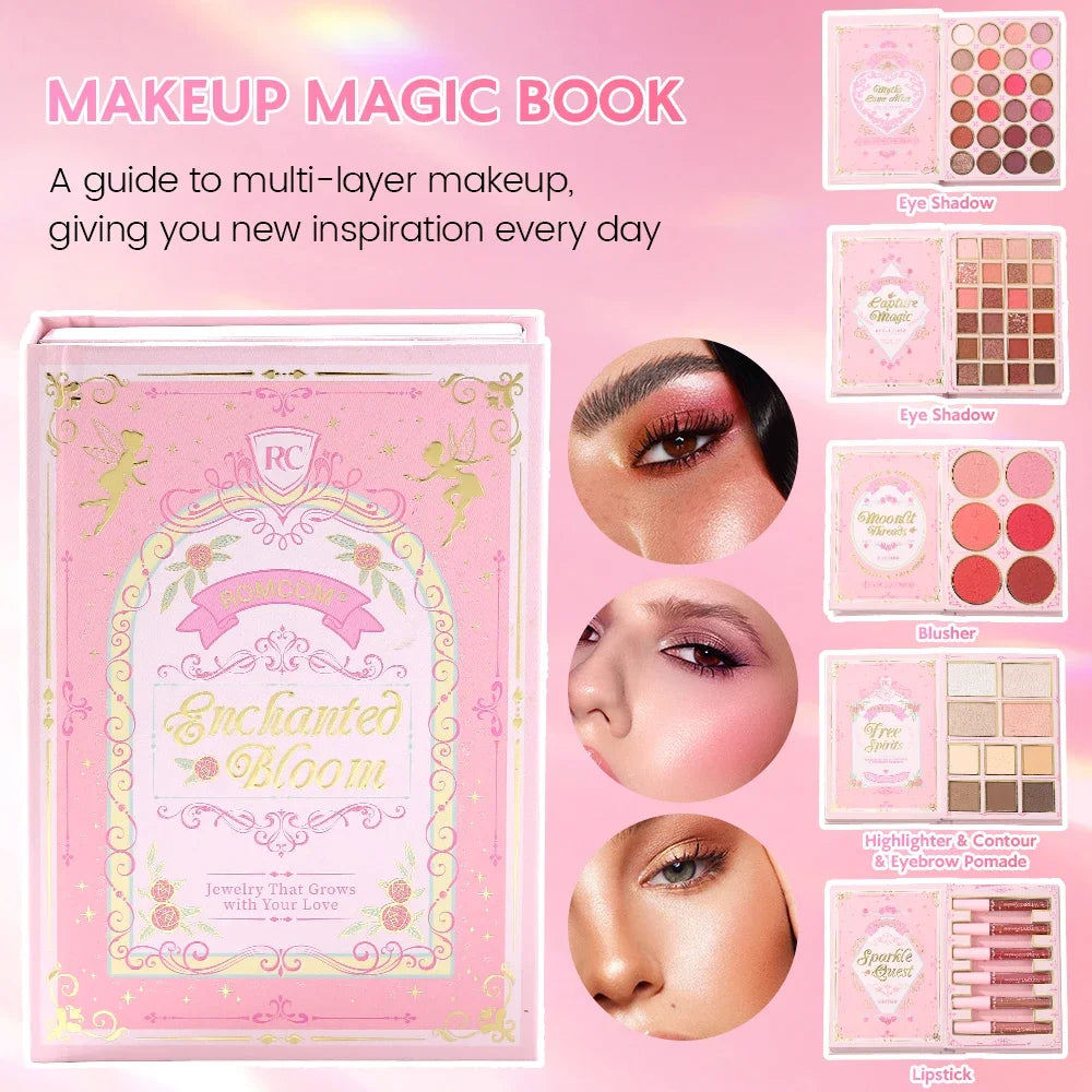 ROMCOM 5-Layer Makeup Book Palette | Full Face Kit 48 Eyeshadow Makeup Palette Set QXL