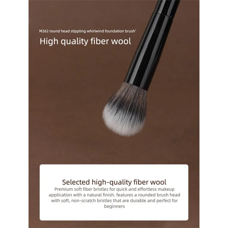 M262 Round Head Stipple Foundation Brush | Wool Fiber Foundation Brush QXL