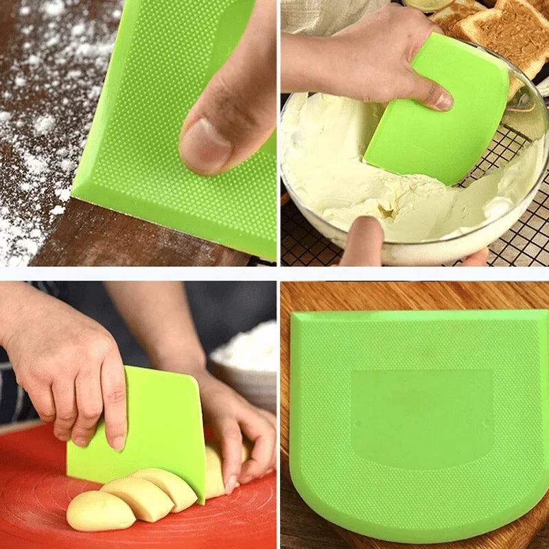 2-Pack Plastic Cake Spatula & Dough Scraper | Baking Tool Set Dough Scraper Set QXL