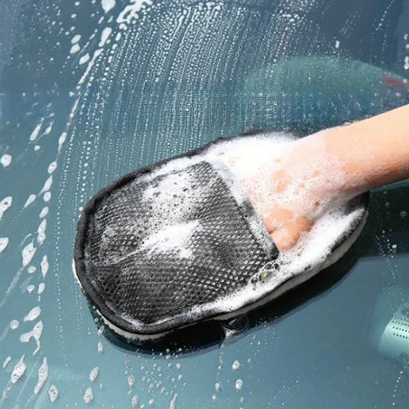 Plush Car Wash Mitt Glove | 1-Pc & 3-Pc Cleaning Set Car Wash Mitt QXL