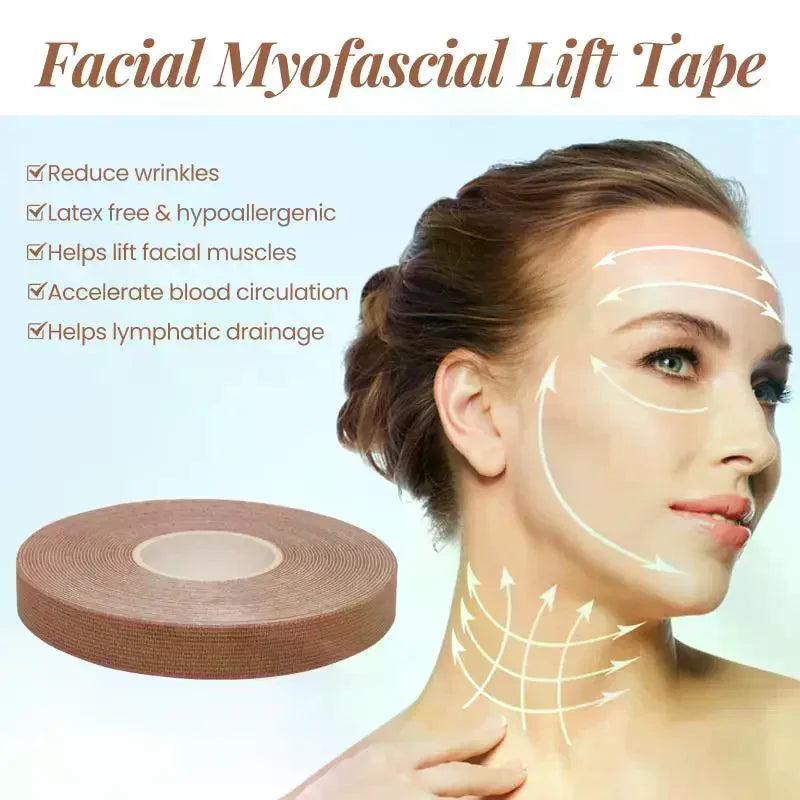 Face & Neck Lifting Tape | High-Elasticity Skin Firming Roll Face Lifting Tape QXL