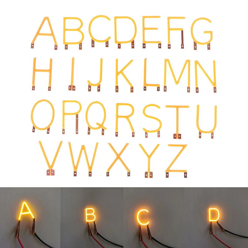 COB LED Filament Letter Light Yellow – DIY Signboard Décor LED Filament Light QXL