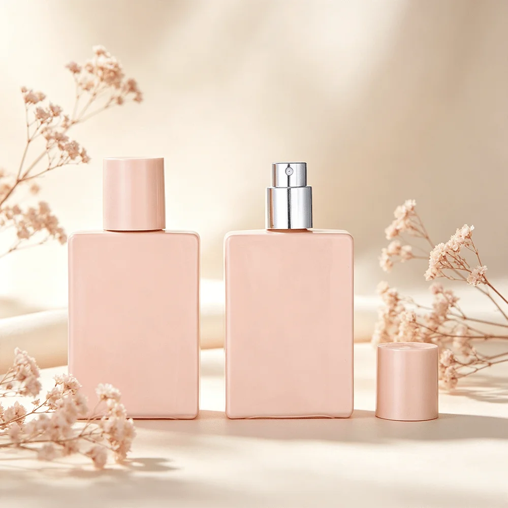 2-Pack Refillable Perfume Spray Bottles 1 oz | Pink & Silver Perfume Atomizer QXL