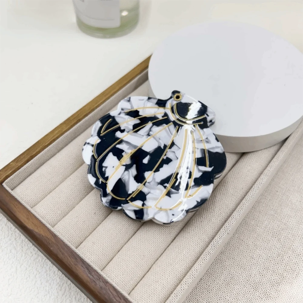 Shell Shape Folding Travel Makeup Mirror | Portable Compact Compact Travel Mirror QXL 7