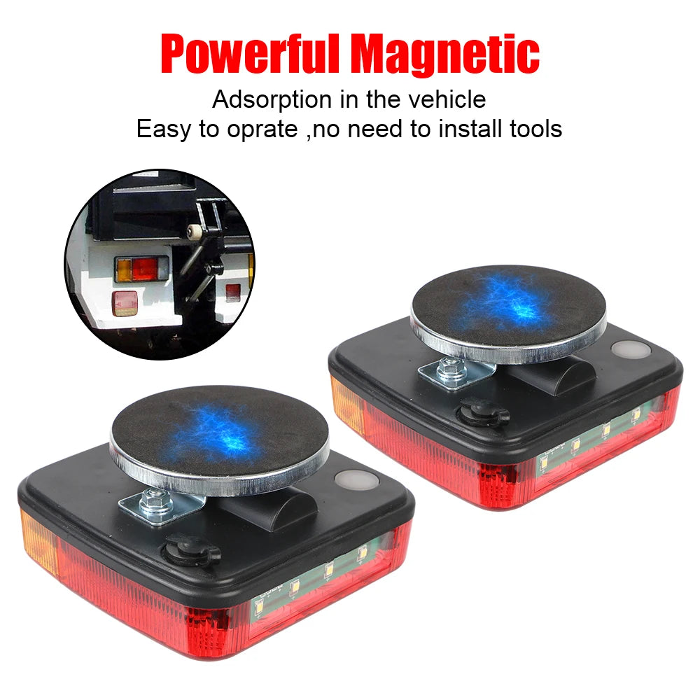 Wireless Rechargeable LED Trailer Tail Lights | Magnetic Mount LED Trailer Tail Lights QXL