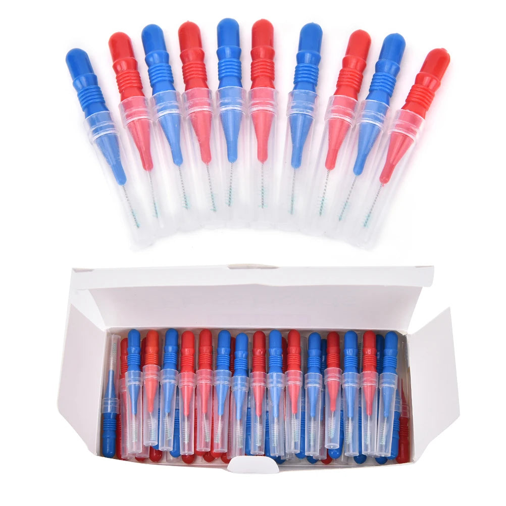 50-Pack Interdental Brushes & Dental Floss Toothpicks Interdental Floss Picks QXL Default Title