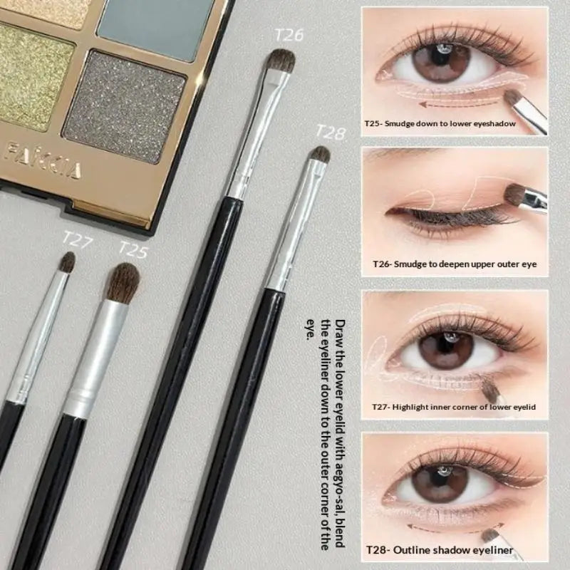 Eyeshadow Brush Set – Soft Nylon Shading & Liner Brushes Eye Makeup Brush Set QXL