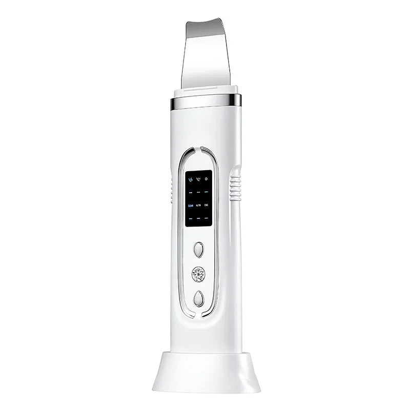 Ultrasonic Skin Scrubber | Deep Pore Cleansing Facial Device Ultrasonic Facial Scrubber QXL White
