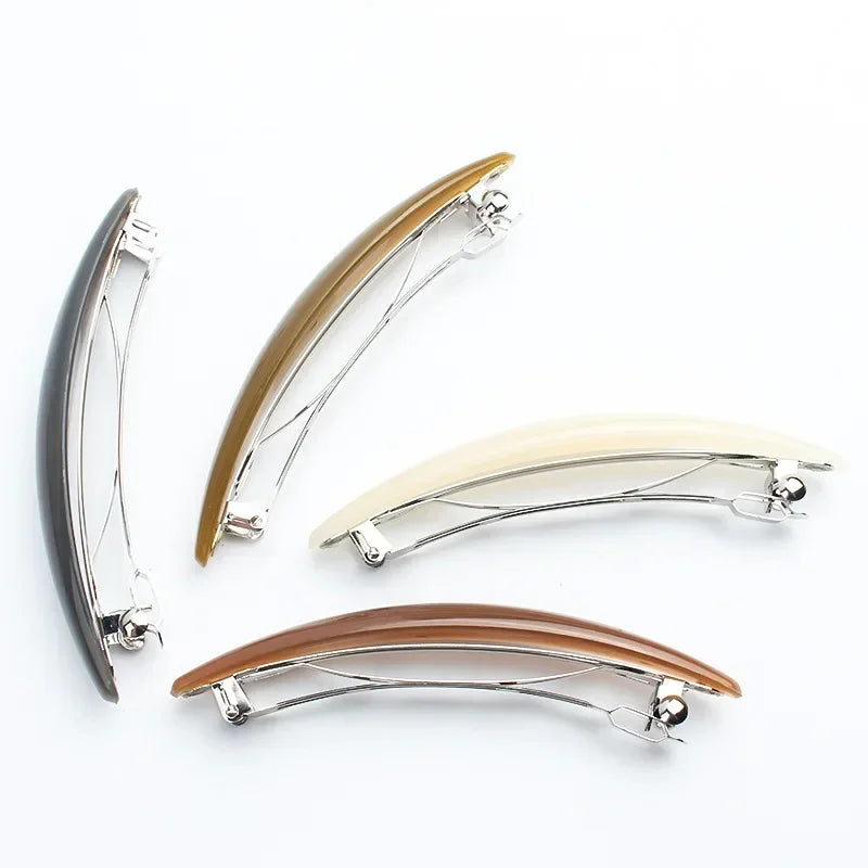 Glossy Ponytail Hair Clips for Girls | Multi-Color Barrettes Hair Clip Barrette QXL