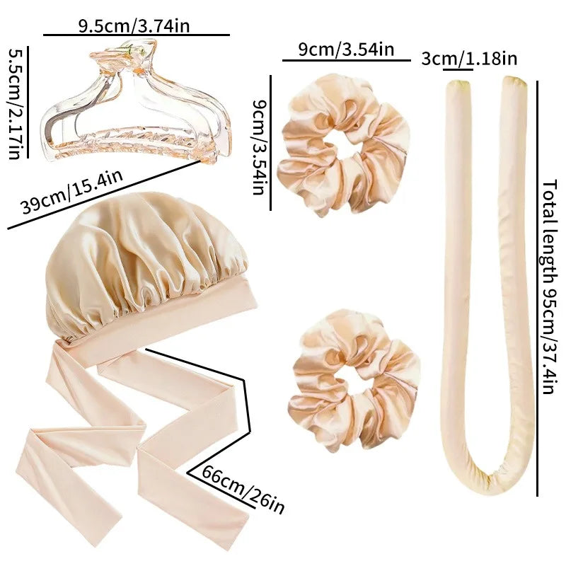 5-Pack Heatless Foam Hair Curler Rods for Overnight Wavy Curls Heatless Hair Curlers QXL