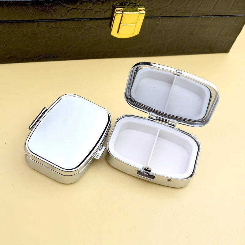 Waterproof Metal Pill Box | 2/3 Compartment Travel Case Travel Pill Organizer QXL