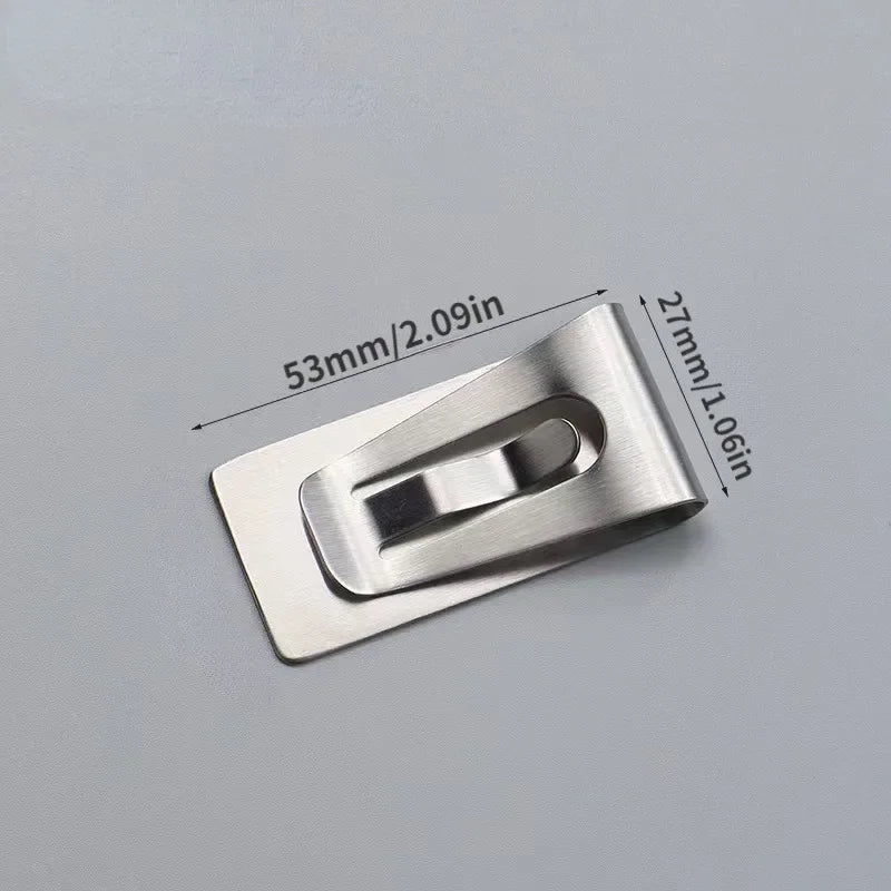 3-Pack Slim Metal Money Clips | Men's Silver Card & Bill Holder Money Clip QXL