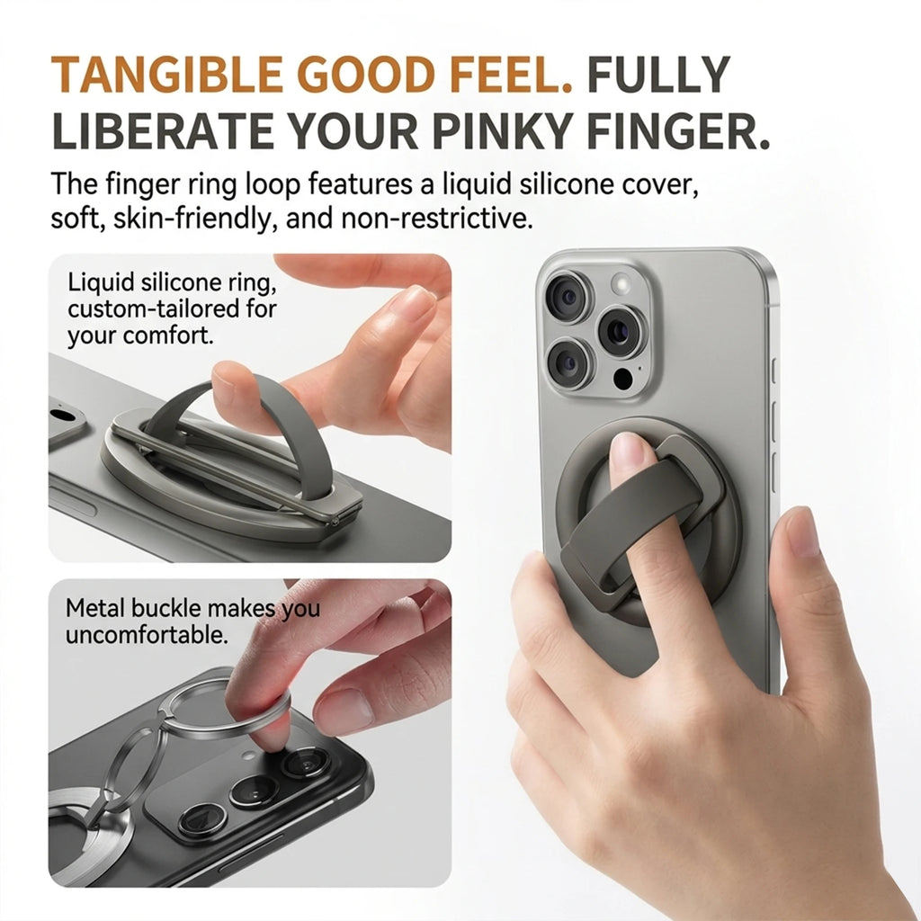 Magnetic Folding Phone Ring Grip & Stand | MagSafe Compatible Phone Ring Grip Stand QXL