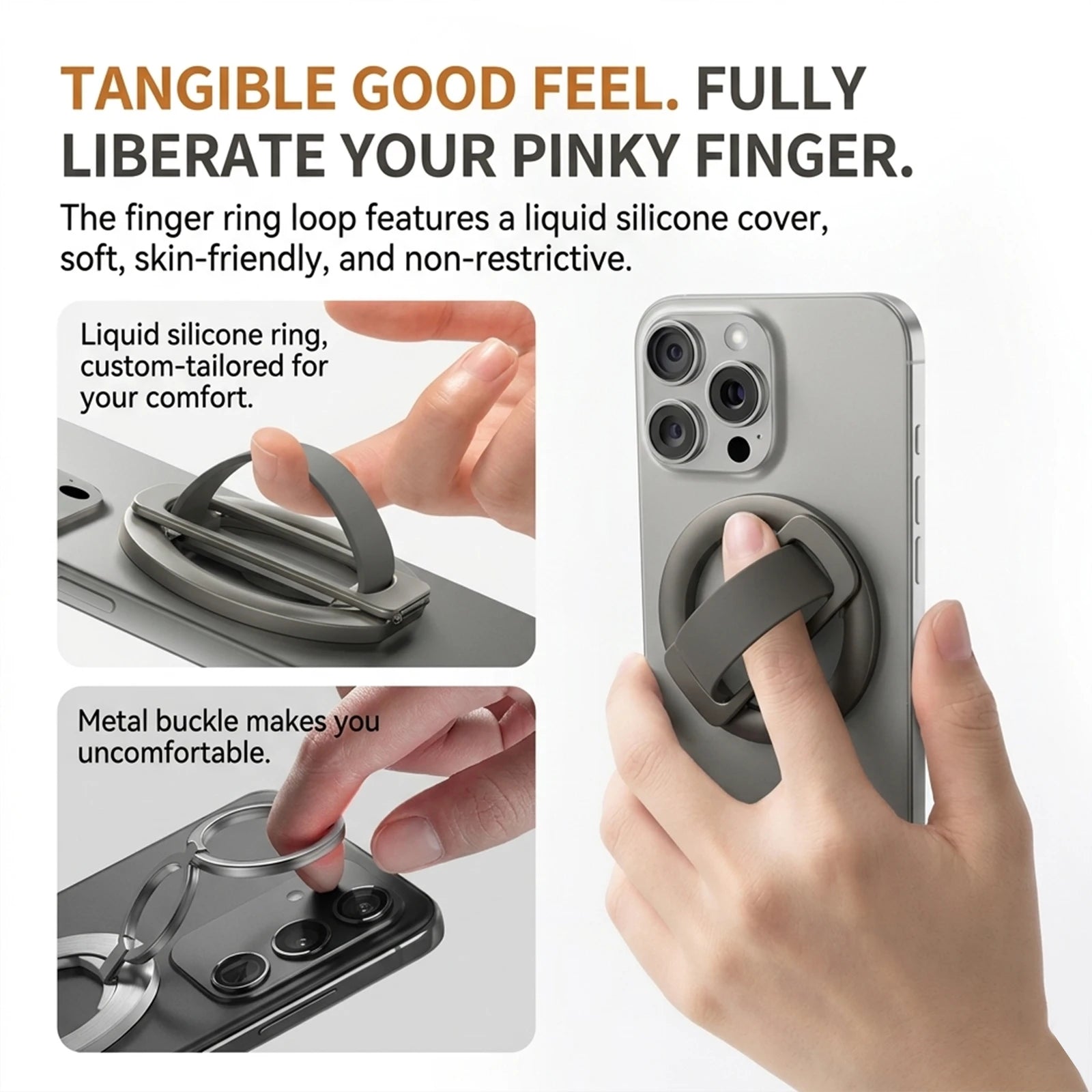 Magnetic Folding Phone Ring Grip & Stand | MagSafe Compatible Phone Ring Grip Stand QXL