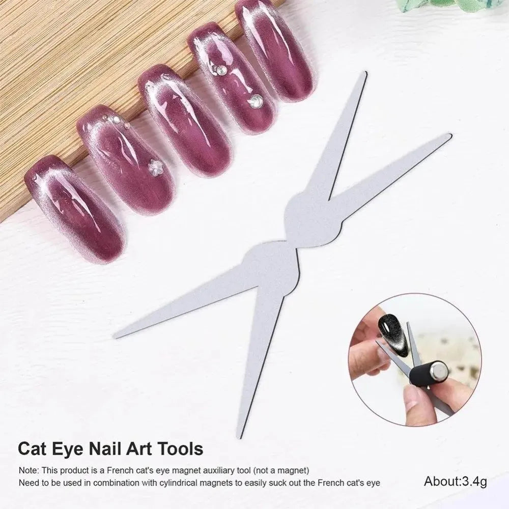 3D Y-Shape Double Head Cat Eye Nail Magnet Tool Cat Eye Nail Magnet QXL