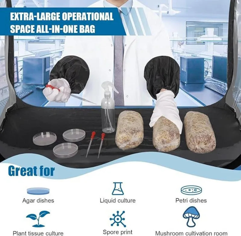 Still Air Box Mushroom Cultivation Tent 38x20x25" | Clean Workspace Mushroom Grow Tent QXL