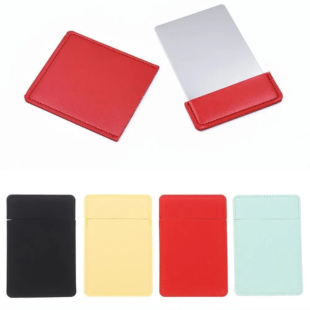 Stainless Steel Pocket Makeup Mirror | PU Leather Compact Pocket Makeup Mirror QXL