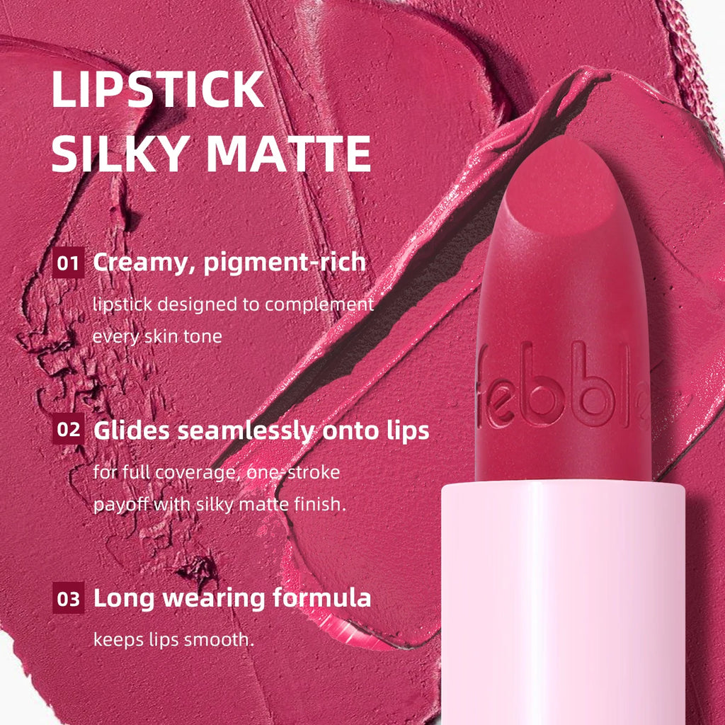 USHAS Matte Lipstick | Velvet Red Long-Lasting Lip Glaze Matte Lipstick QXL