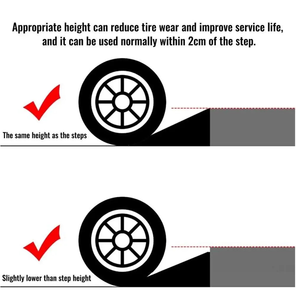 Anti-Slip Driveway Curb Ramp 7/11/13cm | Car Truck Wheel Ramp Driveway Curb Ramp QXL