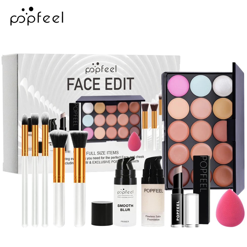 POPFEEL All-in-One Face Makeup Kit | Beginner Makeup Set Face Makeup Kit QXL